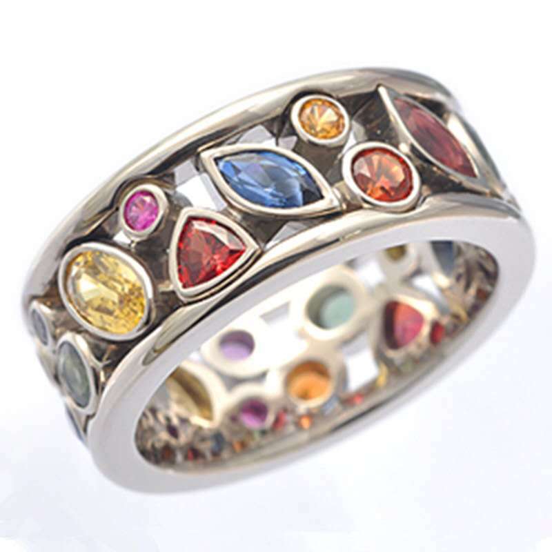 Ring Female Refined and Simple Zircon Jewelry