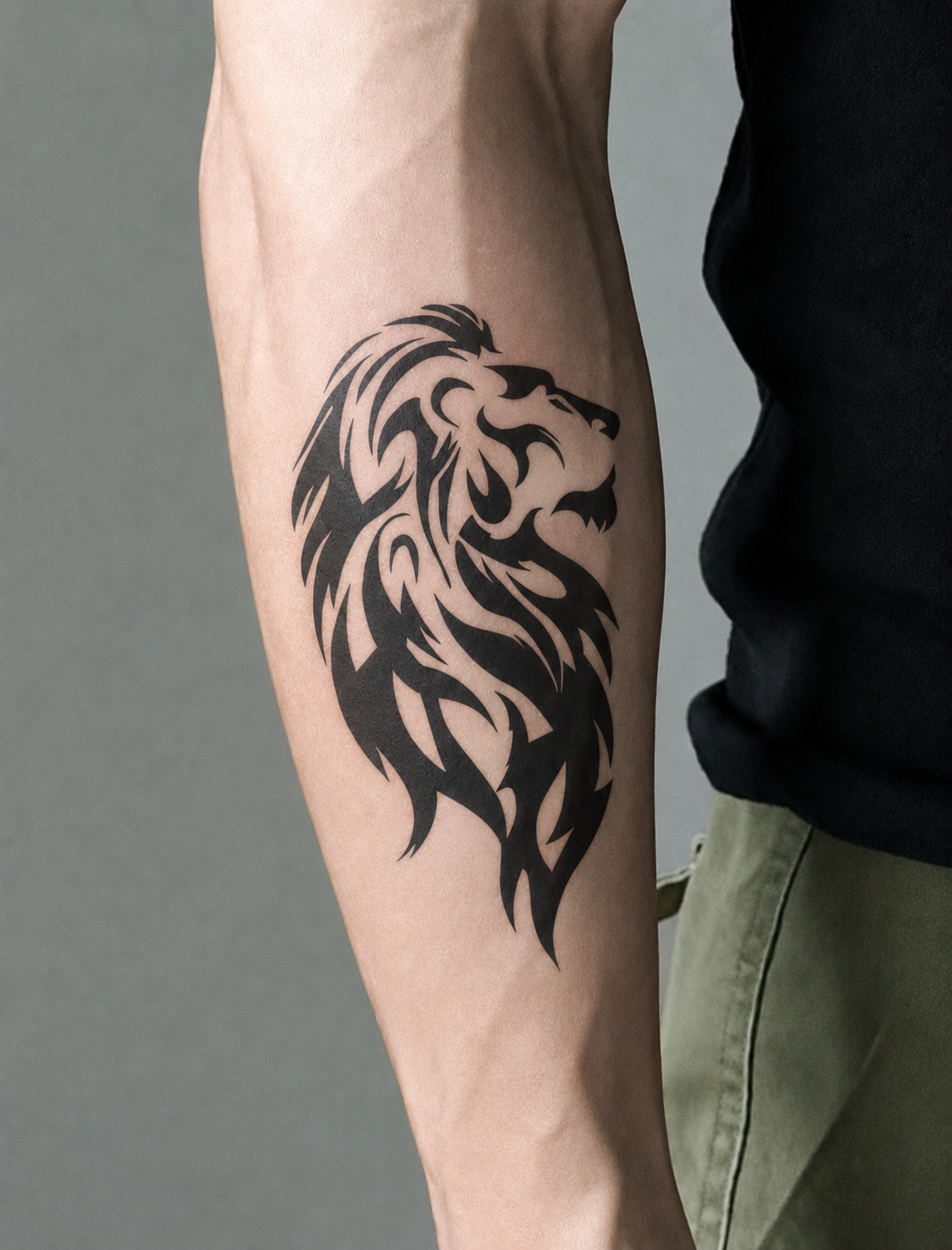 Roaring Lion Semi-Permanent Tattoo
