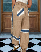 Retro Washed Patchwork Pants