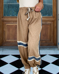 Retro Washed Patchwork Pants