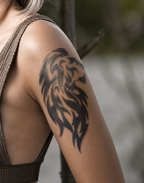Roaring Lion Semi-Permanent Tattoo