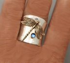 🔥 Last Day Promotion 70% OFF🔥Vintage Dragonfly Wide Band Silver Ring