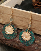 Sunflower Pattern Earrings