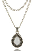 Water Drop Alloy Beaded Necklace
