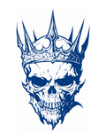 Crowned Skull King Semi-Permanent Tattoo