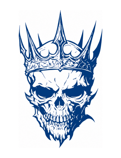 Crowned Skull King Semi-Permanent Tattoo