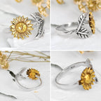 "You Are My Sunshine "Sunflower Adjustable Ring