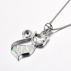 925 Silver Sterling Cat Pendant Necklace