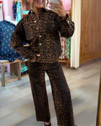 Trendy Washed Leopard Pants