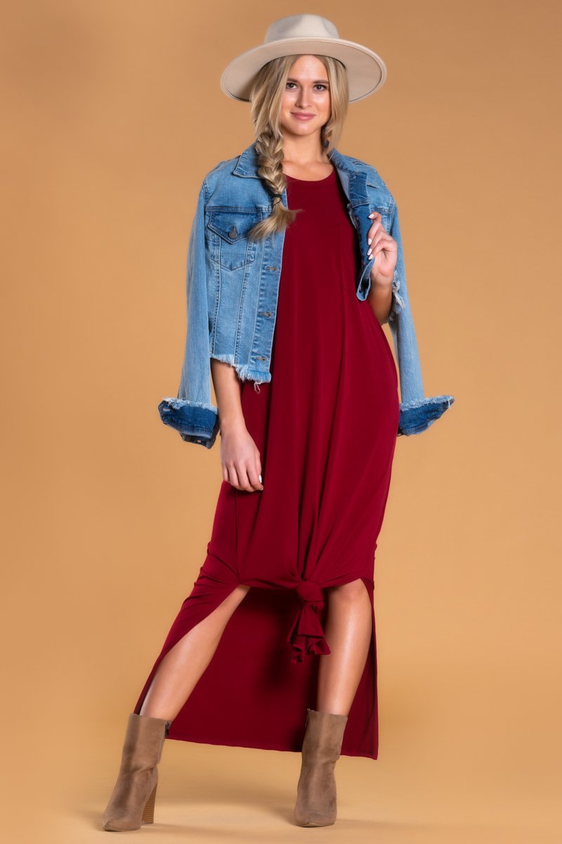 Brigitte Brianna Pocket Maxi Dress