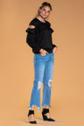 Brigitte Brianna Ruffle Sweatshirt