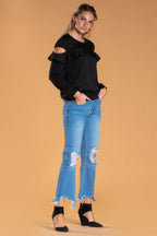 Brigitte Brianna Ruffle Sweatshirt