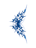 Cyber Tribal Wings Semi-Permanent Tattoo