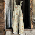 Forest Animal Print Loose Jumpsuit