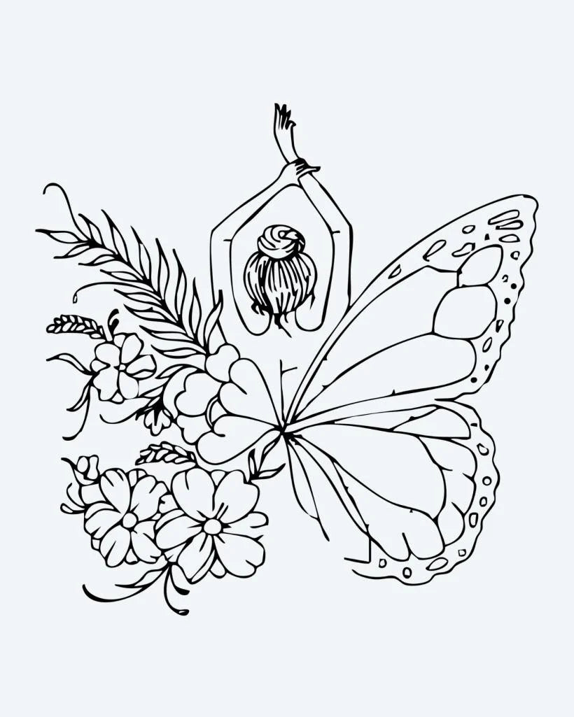 Floral Butterfly Woman