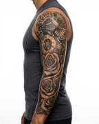 Clock, Dove & Roses