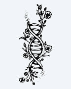 Floral DNA Helix