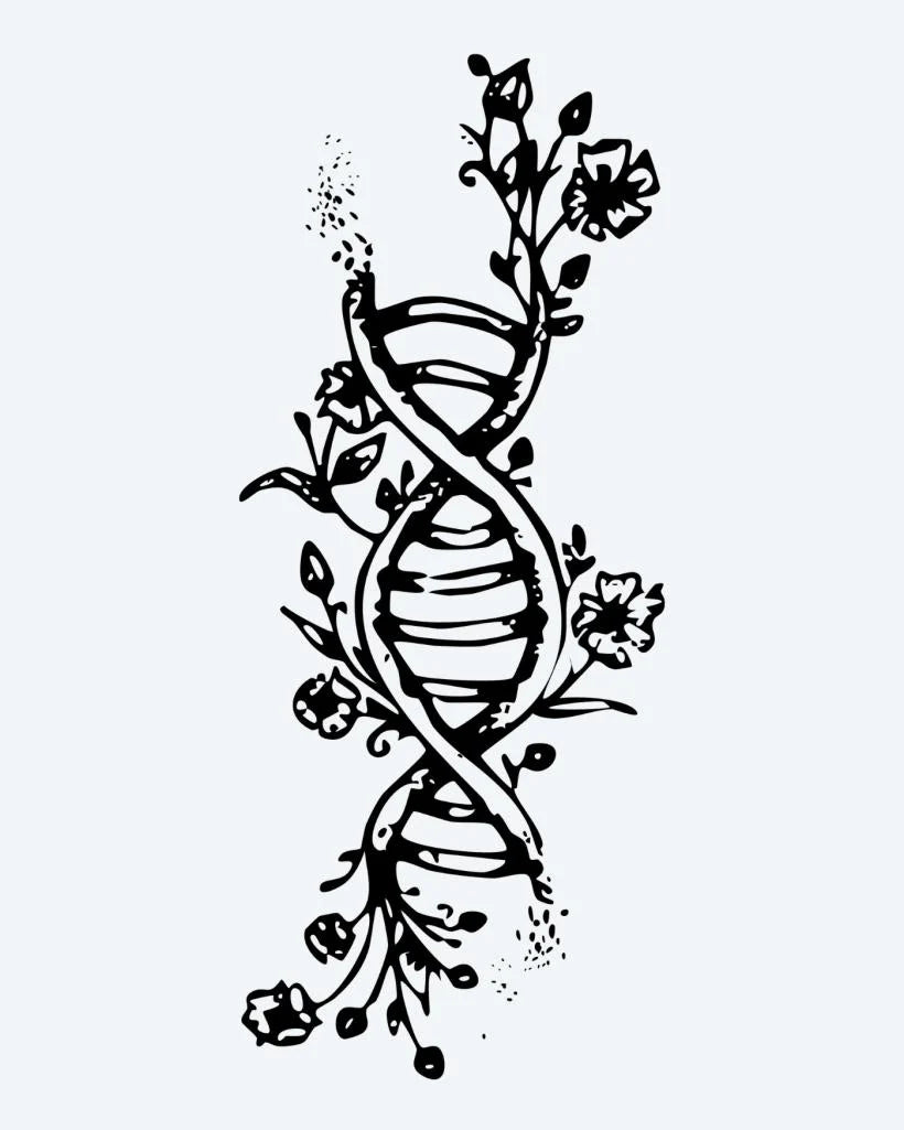 Floral DNA Helix