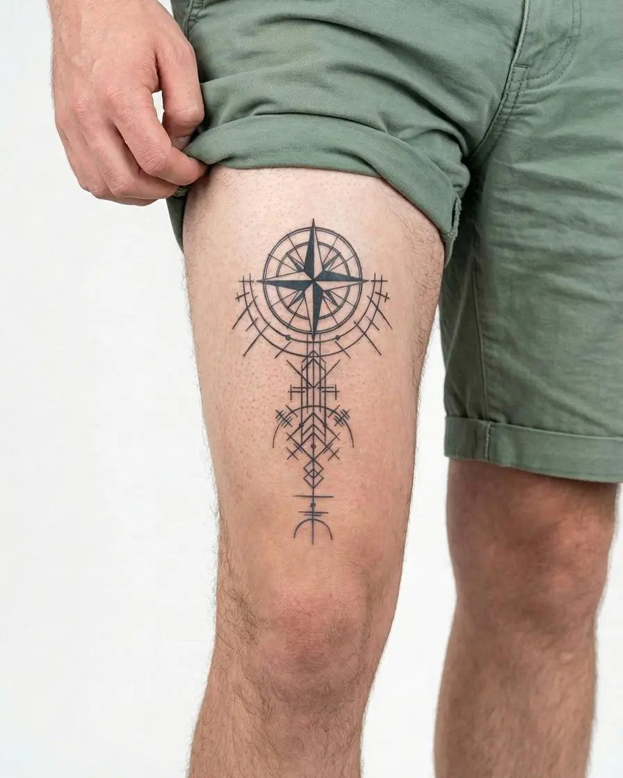 Geometric Compass Rose