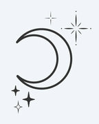 Crescent Moon & Stars