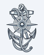 Anchor & Compass Rose