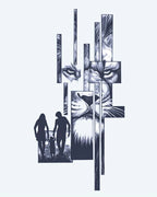 Lion & Family Silhouette