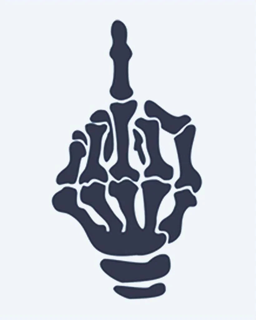 Skeleton Middle Finger