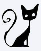 Sitting Cat Silhouette