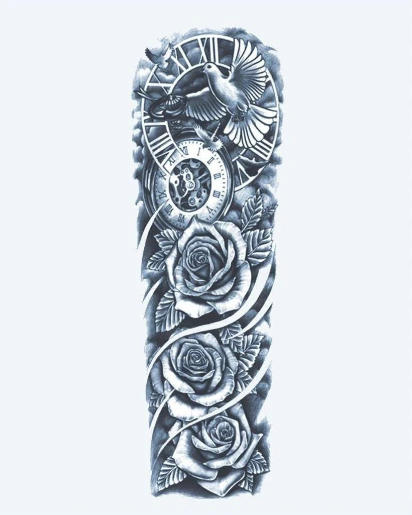 Clock, Dove & Roses