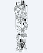 Greek God, Dove & Rose