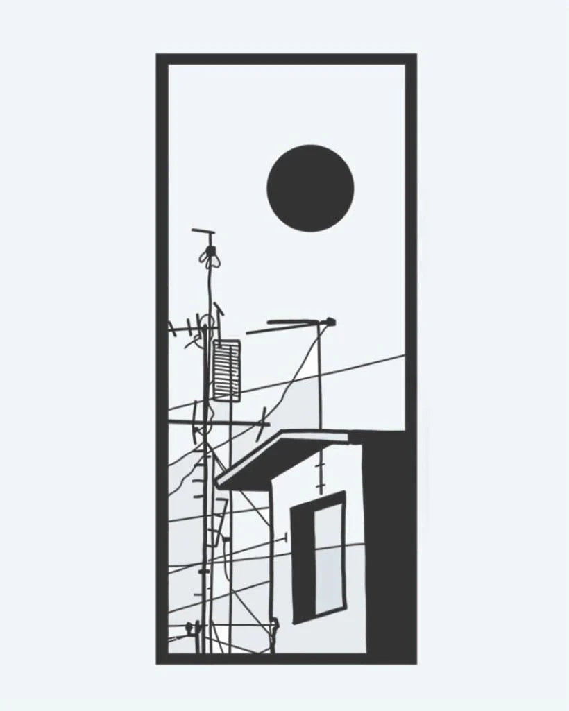 Urban Rooftop Scene