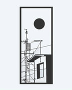 Urban Rooftop Scene