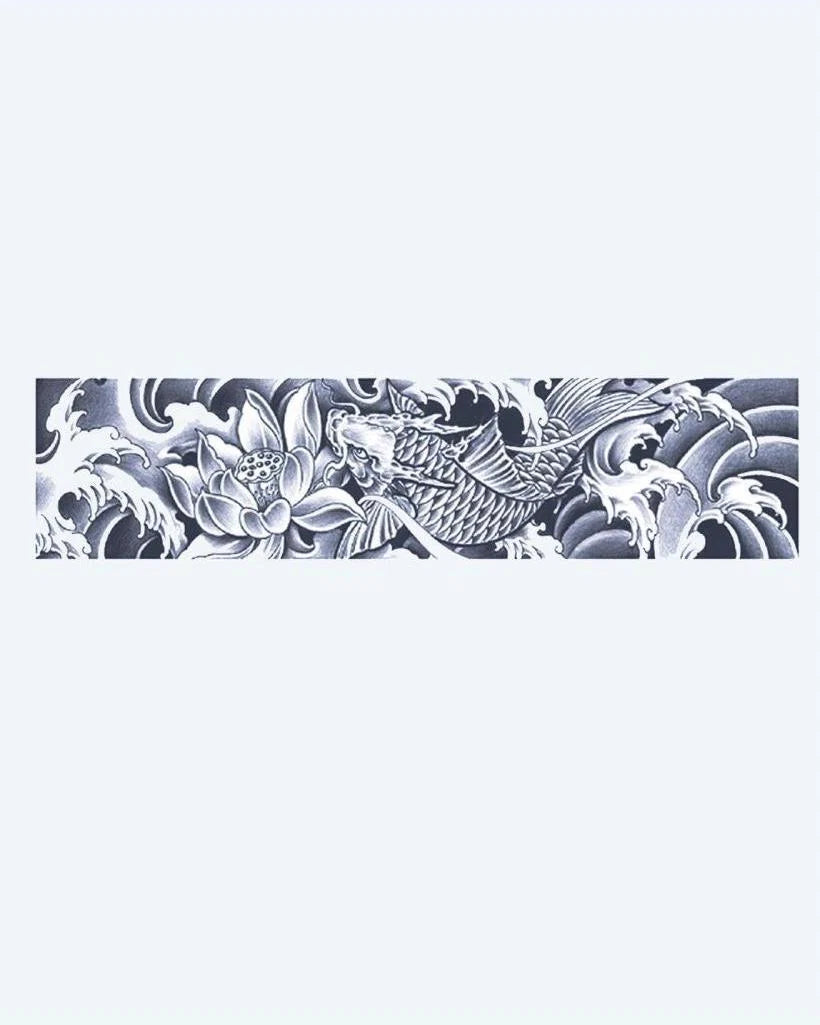 Koi Fish & Lotus Waves