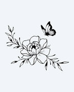 Peony & Butterfly