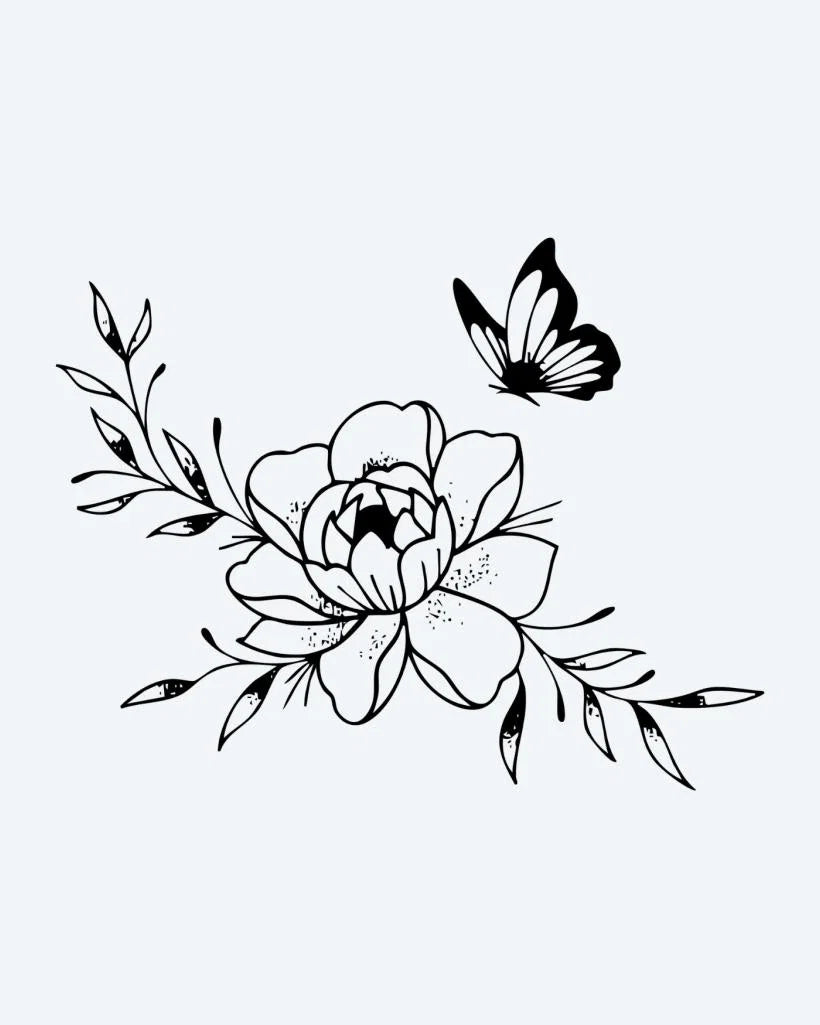 Peony & Butterfly