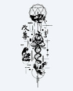 Japanese Dragon & Kanji