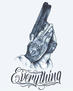 Praying Hands & Pistol