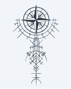 Geometric Compass Rose