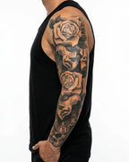 Theater Masks, Roses & Skull