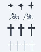 Stars, Flames & Crosses