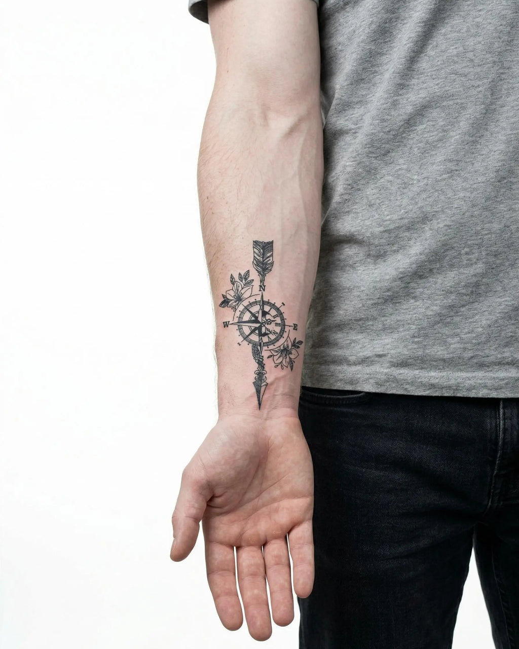 Floral Compass & Arrow