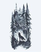 Forest Owl & Wolf