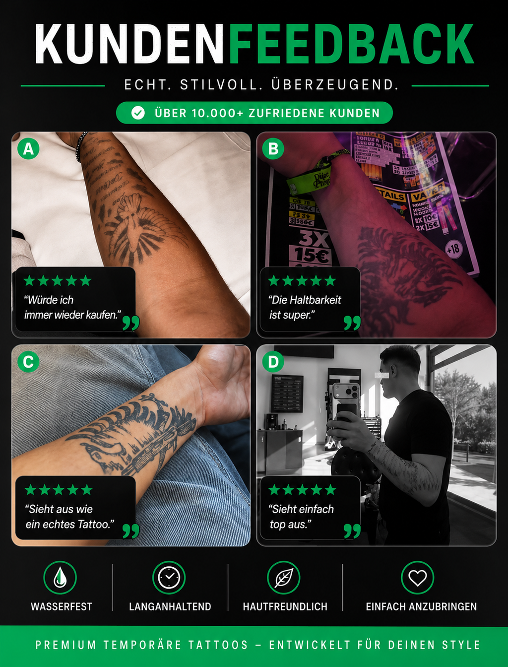 Cosmic Flame Butterfly Semi-Permanent Tattoo