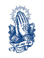 All My Life Praying Hands Semi-Permanent Tattoo